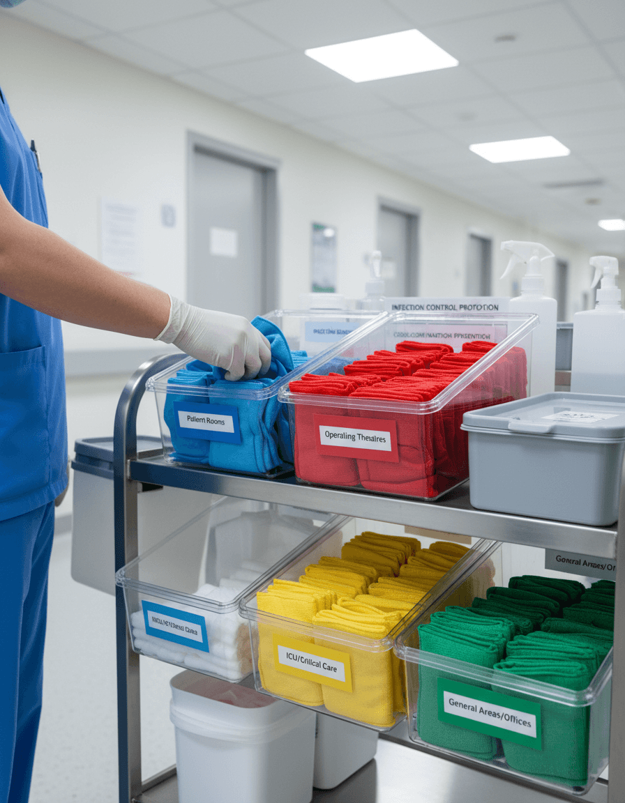 Color-Coded Cleaning System Protocols